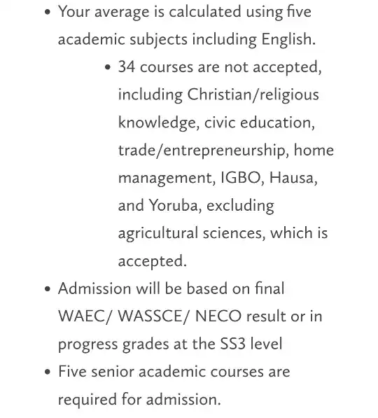 Wilfrid University neco
