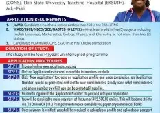 Ekiti State School Of Nursing admission form