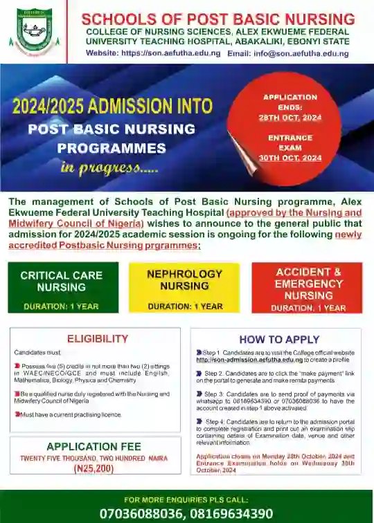 CONSAEFUTHA School Of Nursing Form post basic