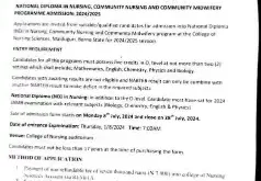 College of Nursing Sciences Maiduguri Admission Form