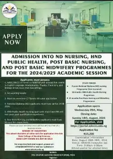 Edo State College of Nursing Sciences Benin Admission Form