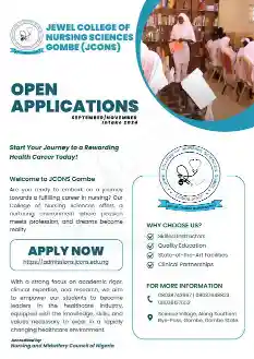 Jewel College of Nursing Science Gombe admission form