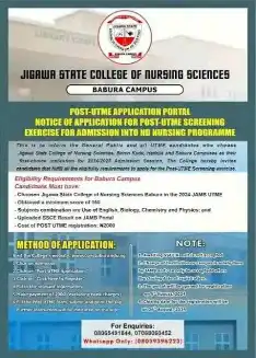 College of Nursing Sciences Babura Admission Form