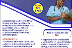 Lagos State College of Nursing Igando admission form