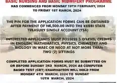 Kebbi State College of Nursing Science Birnin Kebbi Admission Form