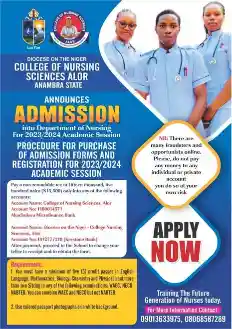 COLLEGE OF NURSING SCIENCES ALOR ANAMBRA STATE form