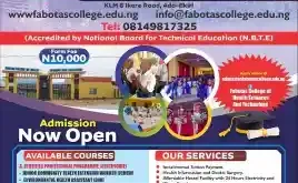 FABOTAS College of Health Sciences and Technology Ado-Ekiti