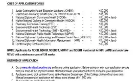 NKST College of Health Technology, Mkar, Gboko admission form